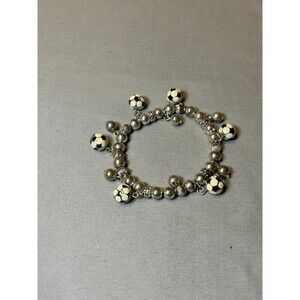 Soccer Stetch Charm Bracelet